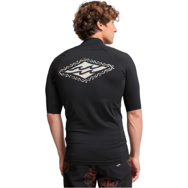 2026 Billabong Mens Re Issue Short Sleeve Rash Vest EBYWR03027 - Black